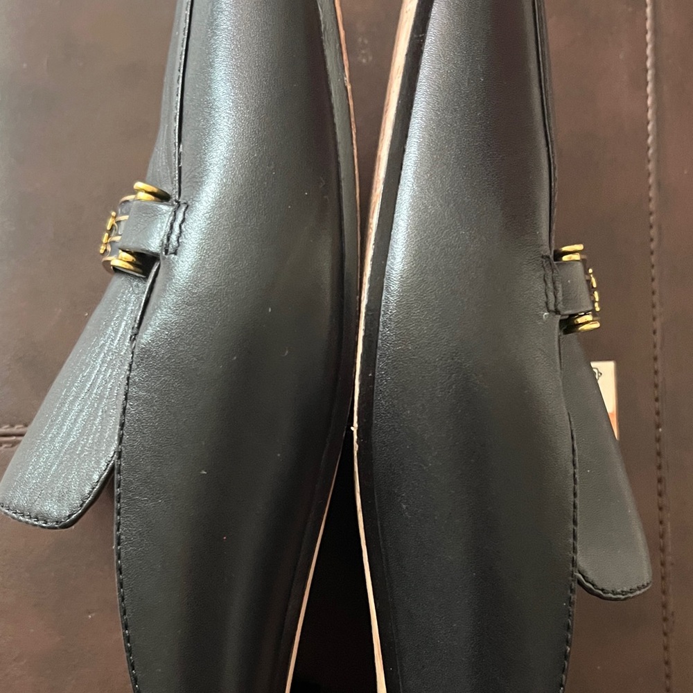 Tory Burch Black Leather bottom Slides size 10.5 - Picture 8 of 12